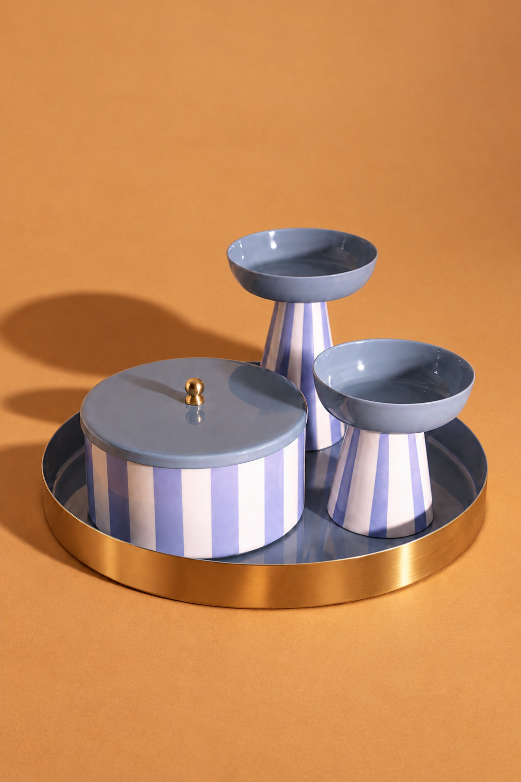 Decorative Plate & Pillar Set with Box