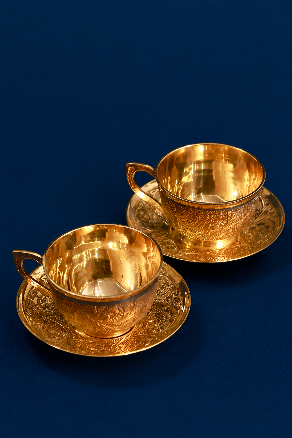 Antique Finish Cup & Saucer Set