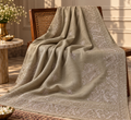 Sage Grey Embroidered Zari Stole